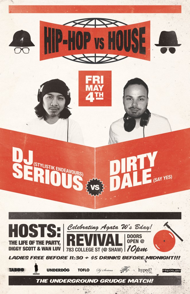 HHvsH9 POSTER 662x1024 EVENT: Friday May 4   HIp Hop vs House @ REVIVAL